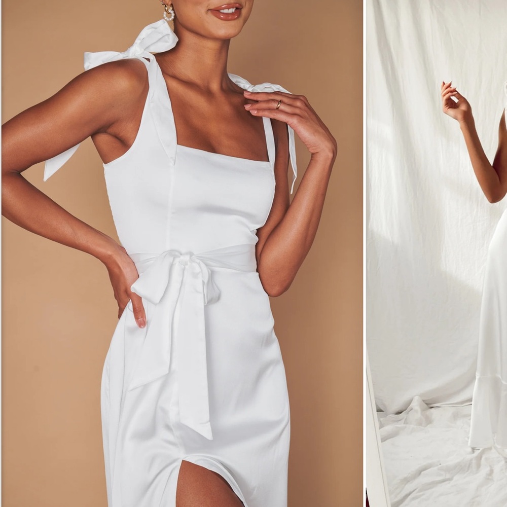 White Show Me Your MuMu garden midi dress size XS